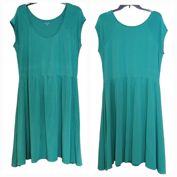 Garnet Hill Dress T-Shirt Jersey, Cap Sleeves, Pullover, Scoop Neck, size 16 - Picture 1 of 11